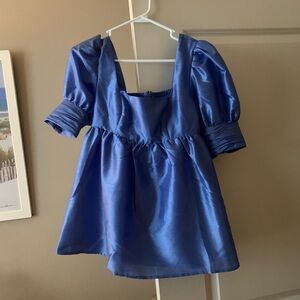 Gorgeous blue Anthropologie babydoll dress